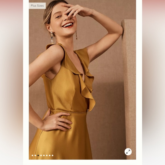 Anthropology BHLDN Tansy Satin Maxi Dress - Picture 3 of 7